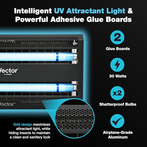 Catchmaster Vector 30 Black Commercial UV Fly Light Trap, 1,500 Sq Ft - style: 30W Black