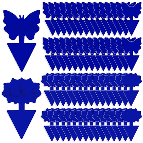 Fruit Fly Traps, 60 Pack Blue Sticky Traps, Fungus Gnat Traps, Plant Fly Stickers for Indoor and Outdoor Use Protect The Plant - color: Blue, size: 60 Pack