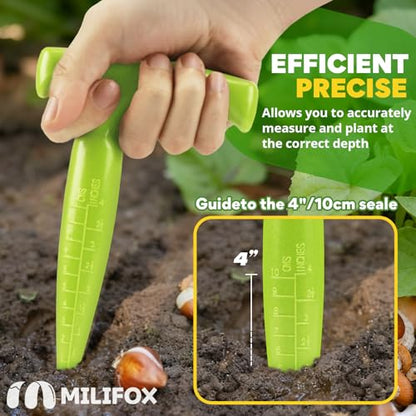 Seed Planter Tool, T-Handle Seed Dibber, Light Green, 2 Pack - color: Light Green, 2-Pack