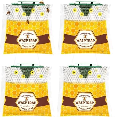 Disposable Wasp Traps Outdoor Hanging 4 Pack