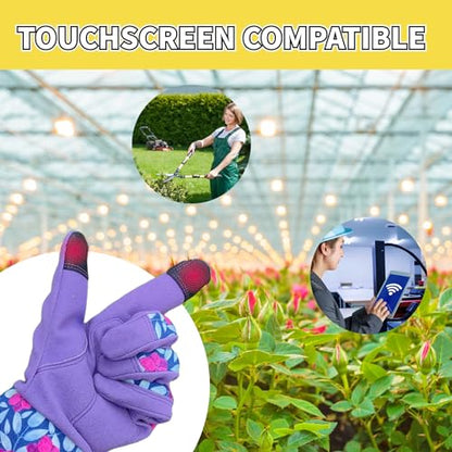 Thornproof Rose&Cactus Gardening Gloves,Gauntlet Garden Glove,Gifts - color: Purple, size: Large