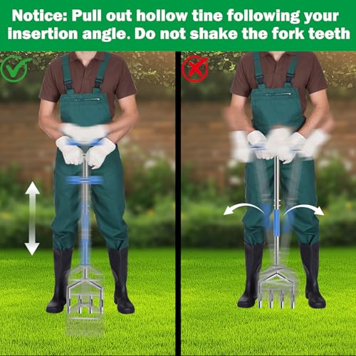 Manual Push Core Aerator Lawn Tool: Semi-Assembled Lawn Aerator
