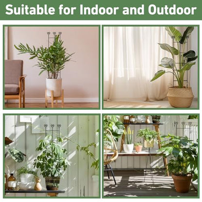 32in Large Indoor Plant Trellis for Climbing Plants, Expandable Metal Garden Trellis for Potted Plants, Tall Plant Supports for Ivy Pothos Hoya Monstera, 4p - size: 32in/4p