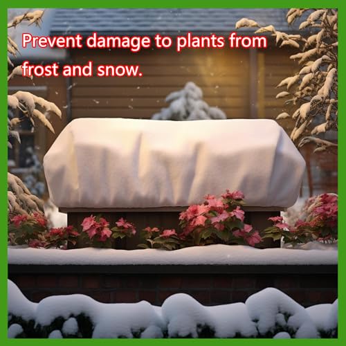 Plant Cover Freeze Protection, 39.3"x17.7"x15.7" Winter Plant Covers, Plant Frost Cover, Tree Plant Freeze Protection Covers, Planter Plant Winter Frost Blanket with Zip Drawstring,2 Pack. - size: 39.3*15.7*17.7（2-PACK)