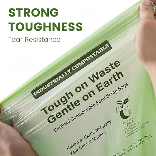 1.6 Gallon Compostable Bags, 220 Count, 6 Liter, Extra Thick - color: 1.6Gal 220Pcs
