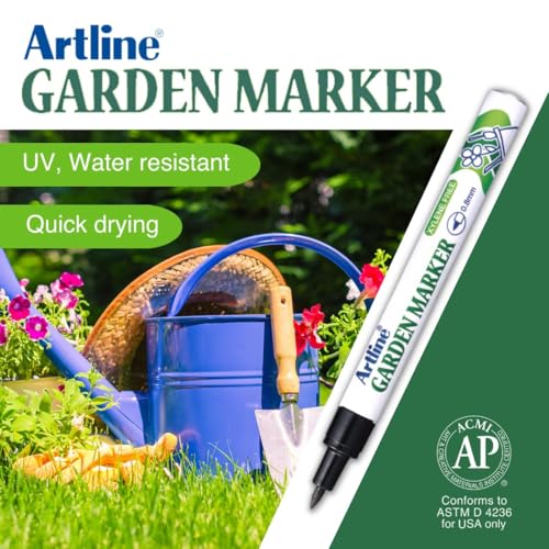 Shachihata Garden Markers, Waterproof Black 0.8mm