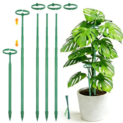 Telescoping Monstera Plant Stakes, 12.5-48.4IN Indoor Plant Support- 5Pack - size: 5pcs