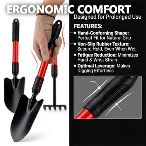 3 Heavy Duty Garden Tools Set, Gardening Gift Men Women