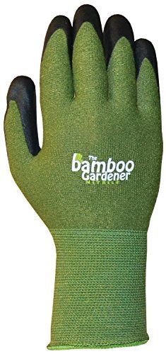 Bellingham® Bamboo Gardener™ Gloves - Large - Nitrile Palm - Green - size: Large (Pack of 1)