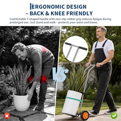 Garvee Plant Caddy with Wheels, 175 LBS Capacity - color: Gray