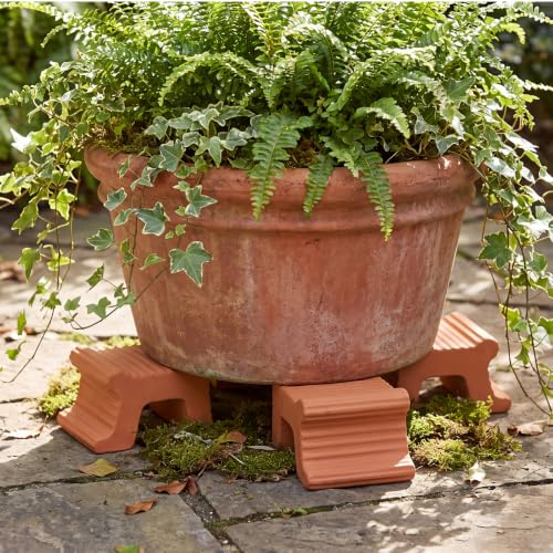 LemonRoad Extra Large Terra Cotta Cement Pot Feet for 20"-30" Pots