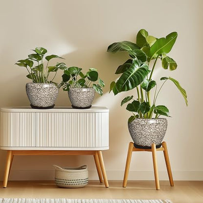 Ceramic Plant Pots, 8 Inch Planters Indoor, White Leopard - color: White Leopard, size: 8 Inch