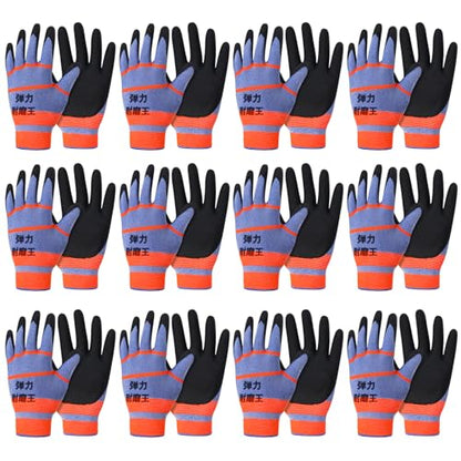 12 Pairs Gardening Gloves for Men Women, Summer Work Gloves