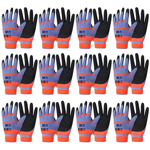 12 Pairs Gardening Gloves for Men Women, Summer Work Gloves