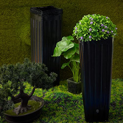 Nuenen 100 Pcs Tall Tree Pot, Plastic Deep Nursery Pots, 9.8" H X 4.7" W - size: 9.8" H X 4.7" W