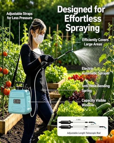 Weed Sprayer 2 Gallon, Electric Weed Sprayer 7.4V Powerful Battery