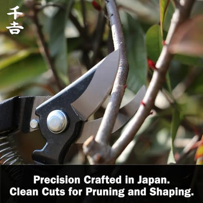 Senkichi Pruning Shears 180mm/7.1", Shock-Absorbing Grip - Japanese Pruner - size: 180mm (7.1")