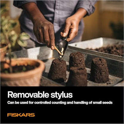 Fiskars 4-in-1 Seed Planting Garden Trowel and Seed Sower Tool
