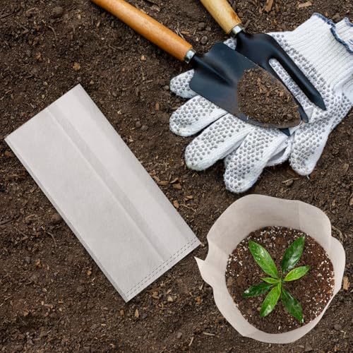 Fabric Grow Bags - 7.9x7.9 inches Breathable Seed Starter Plant Grow Bags for Seedling Pots, Nursery Pots for Plants, 100pcs - color: White, size: 7.9"x7.9"/Pack of 100