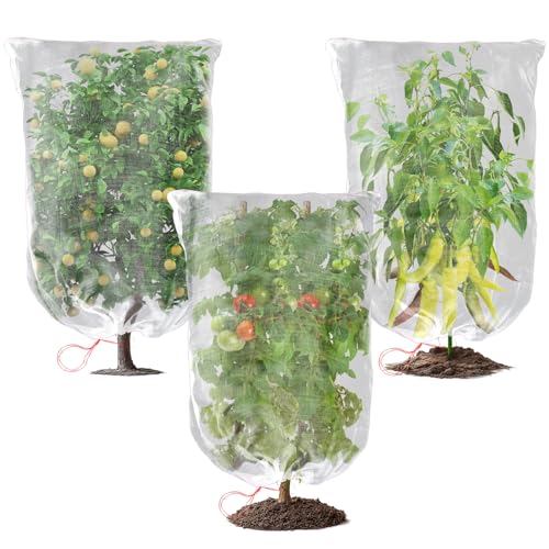 Sukh Bird Netting for Garden Protection - 3 PCS Blueberry Bush Netting, 2.3 x 3.3 FT