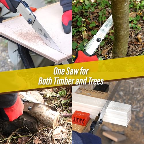 SUIZAN Folding Hand Saw 8.3" Versatile for Wood - Japanese Pruning saws - size: 8.3 Inch (210mm), style: 8.3 Inch (210mm) Folding Saw Versatile for Wood