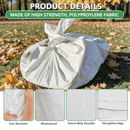 Plastic Poly Sheets - Multi Purpose Waterproof Outdoor Poly Tarp Cover for Leaf, Camping, Lawn Debris, Landscape Pruning, Yard Leaf Hauler