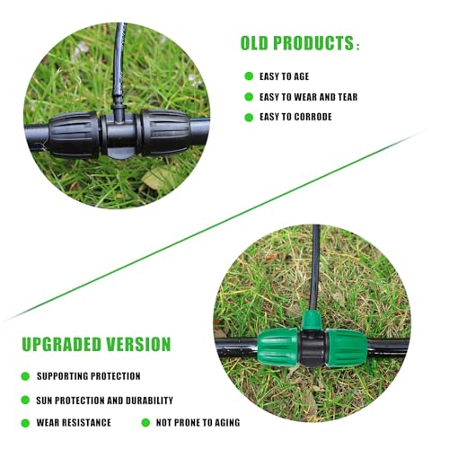 10 Pcs 1/2 to 1/4 inch Garden Hose Tubing Irrigation Fittings - size: 10 PCS 1/2" to 1/4" 3-Way Connectors