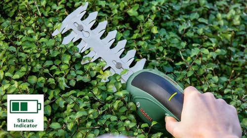 Bosch Garden Shears EasyShear (Integrated 3.6V, Battery Runtime: 40 Min, Blade Length: 12cm (Shrub) / 8cm (Grass), in Carton Packaging) Green 20 X 20 X 20 Centimetres