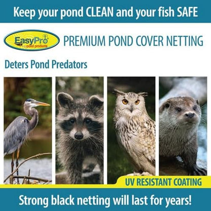 EasyPro NR201F Premium 3/8-Inch Fine Mesh Pond Cover Netting, 20' x 100' - size: 20' x 100', style: 3/8" Fine Mesh