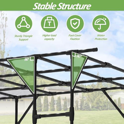 Grape Vine Trellis,Heavy Duty Metal Plant Support Trellis-113L*81W*96H in - size: 112.8（L）*80.4(W)*96(H) in