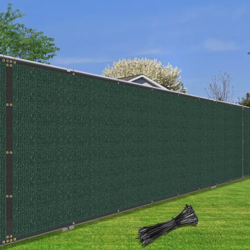 COARBOR 5' x 12' Fence Privacy Screen Heavy Duty Windscreen Fencing Mesh Shade Net Cover for Outdoor Wall Backyard Patio Deck and Porch, Green - color: Green, size: 0 5' x 12'