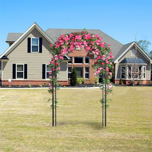 Arbuxzuy 7ft Metal Garden Arch Trellis for Climbing Plants