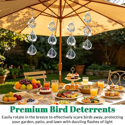 4 Pack Bird Deterrents for Outside - Bird Repellent Devices Outdoor