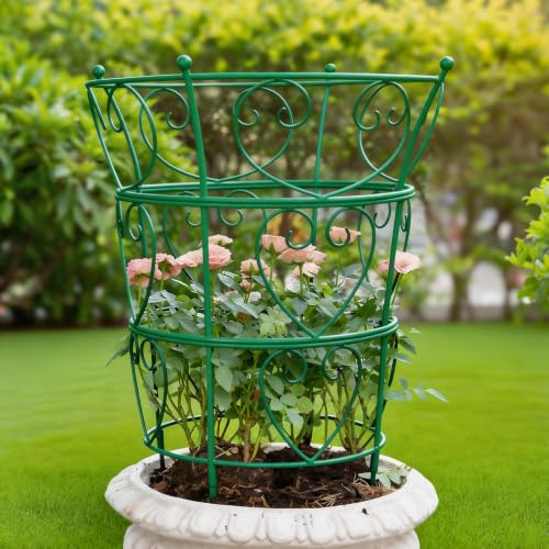 24.6" Peony Support Heavy Duty Garden Cage for Peonies,Dahlias & Hydrangeas - color: Green, size: 24.6"x17"
