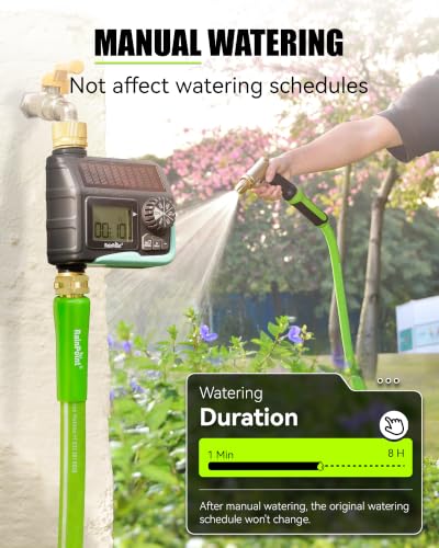 RAINPOINT Solar Sprinkler Timer, Hose Timers for Watering, Water Timer - color: Blue