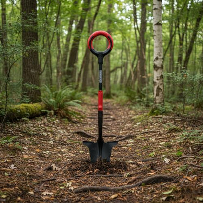 Root Slayer RS220 Heavy Duty Garden Shovel, Serrated Blade, Black - color: Black, size: Large