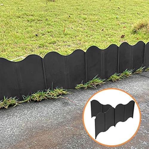 Orgrimmar Garden Edging Kit 40PCS Pound-in Interlocking Black(20”x5.3”) - color: Black 40PCS