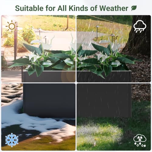 Metal Planter Box 42" x 16” x 18”, Large Rectangular Window Box - size: 42"L x 16"W x 18"H