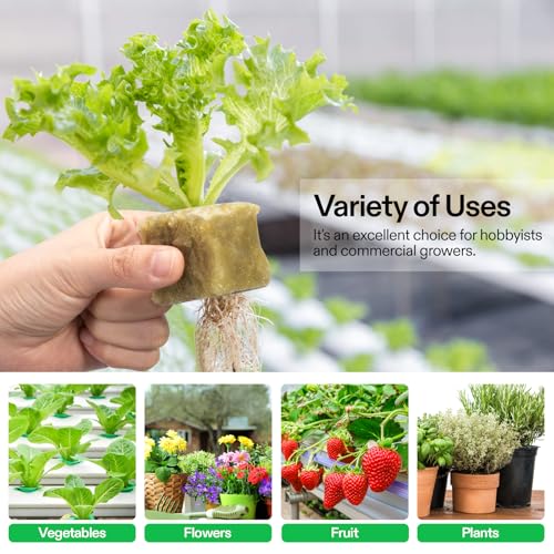 VIVOSUN 1.6" Rockwool Cubes, 28 Plugs Stonewool Starter Grow Cubes - size: 1.6"-28 Plugs