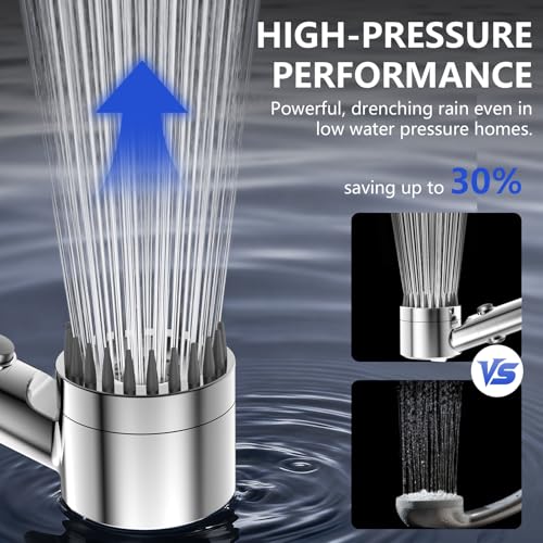 PWERAN Filtered Shower Head with Handheld,High Pressure Shower Heads Filter - color: Chrome