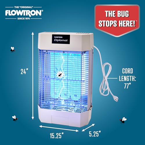 Flowtron Indoor Bug Zapper, 120W UV, Shock Grid, 2000 Sq Ft, UL