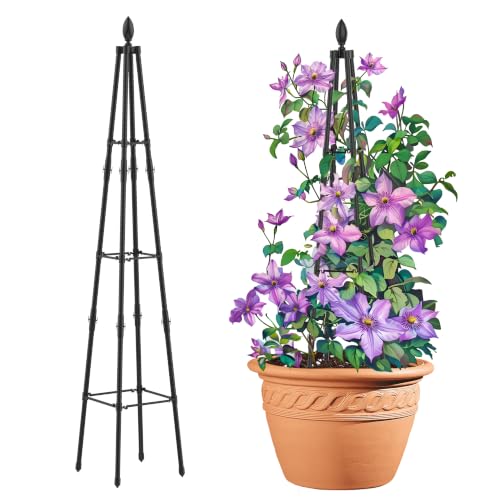 AlisisFores 4 Ft Garden Obelisk Trellis for Potted Climbing Plants