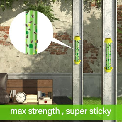 Qualirey 15 Pcs Sticky Fly Trap Fly Stick with Hook, Green Polka Dots - style: Green Polka Dots