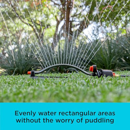 Black + Decker® 3,600 Sq Ft Metal Oscillating Sprinkler – Durable, Adjustable, Even-Coverage Watering BD3435
