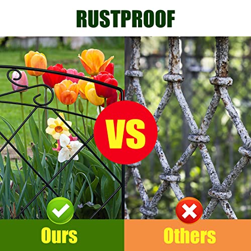 Thealyn 10ft x 24" Metal Decorative Garden Fence(5Pcs Set) - style: Stylish