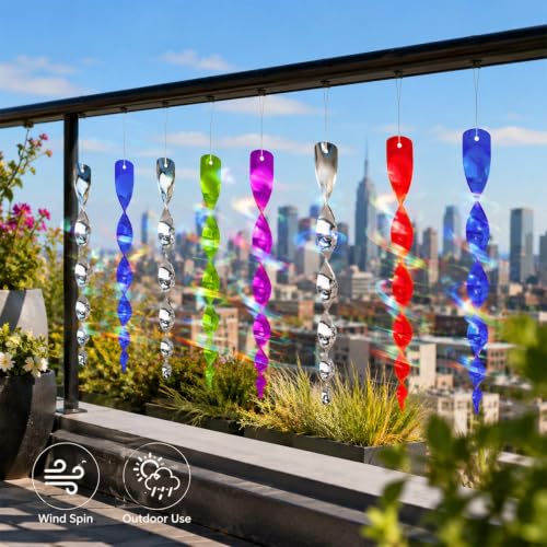 5Pcs Woodpecker Deterrent for House, Wind Driven Rotation Bird Scare Rods
