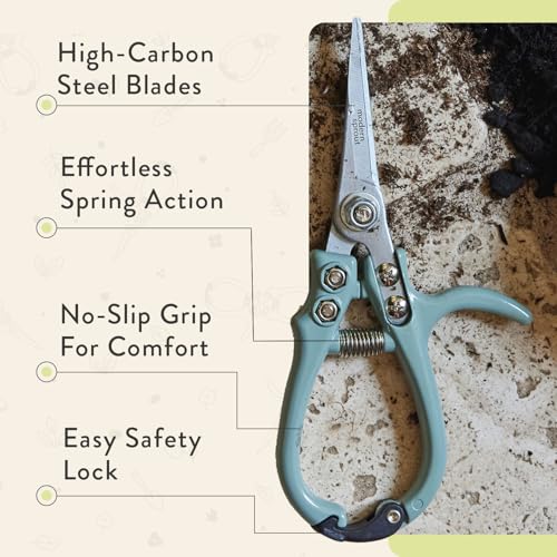 Modern Sprout Pruning Shears- Garden Snips-Herb Scissors- Chartreuse 1-Pack - color: Chartreuse