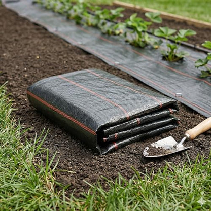 Dewitt UltraWeb 3000 Ground Cover Mat, 4 x 50 Feet, Folded, Black, Outdoor