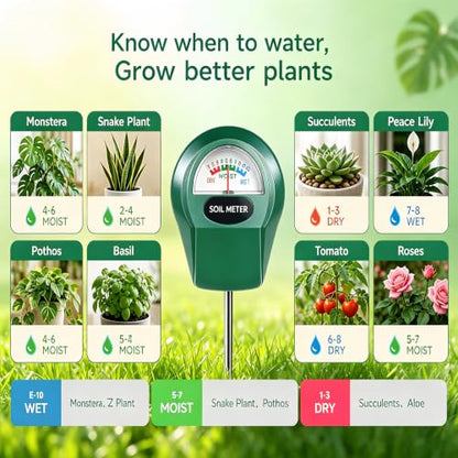 Soil Moisture Meter for Plants, Hygrometer Sensor Water Monitor, Plant Moisture Tester for Indoor Outdoor Garden, Potted Plants, Farm, Lawn, No Battery (Style 1) - size: Style 1