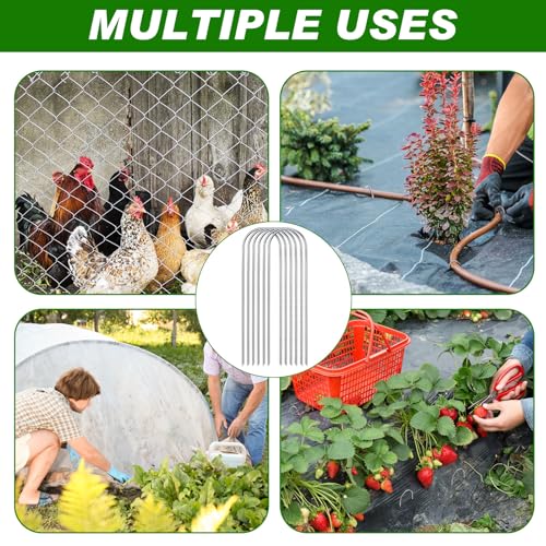 Tandefio 200 Pack 6 Inch Drip Irrigation Tubing Stakes Garden Pins